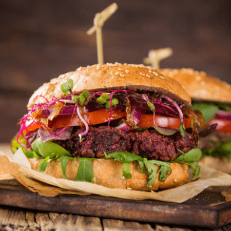 Alternative proteins burger vegan food